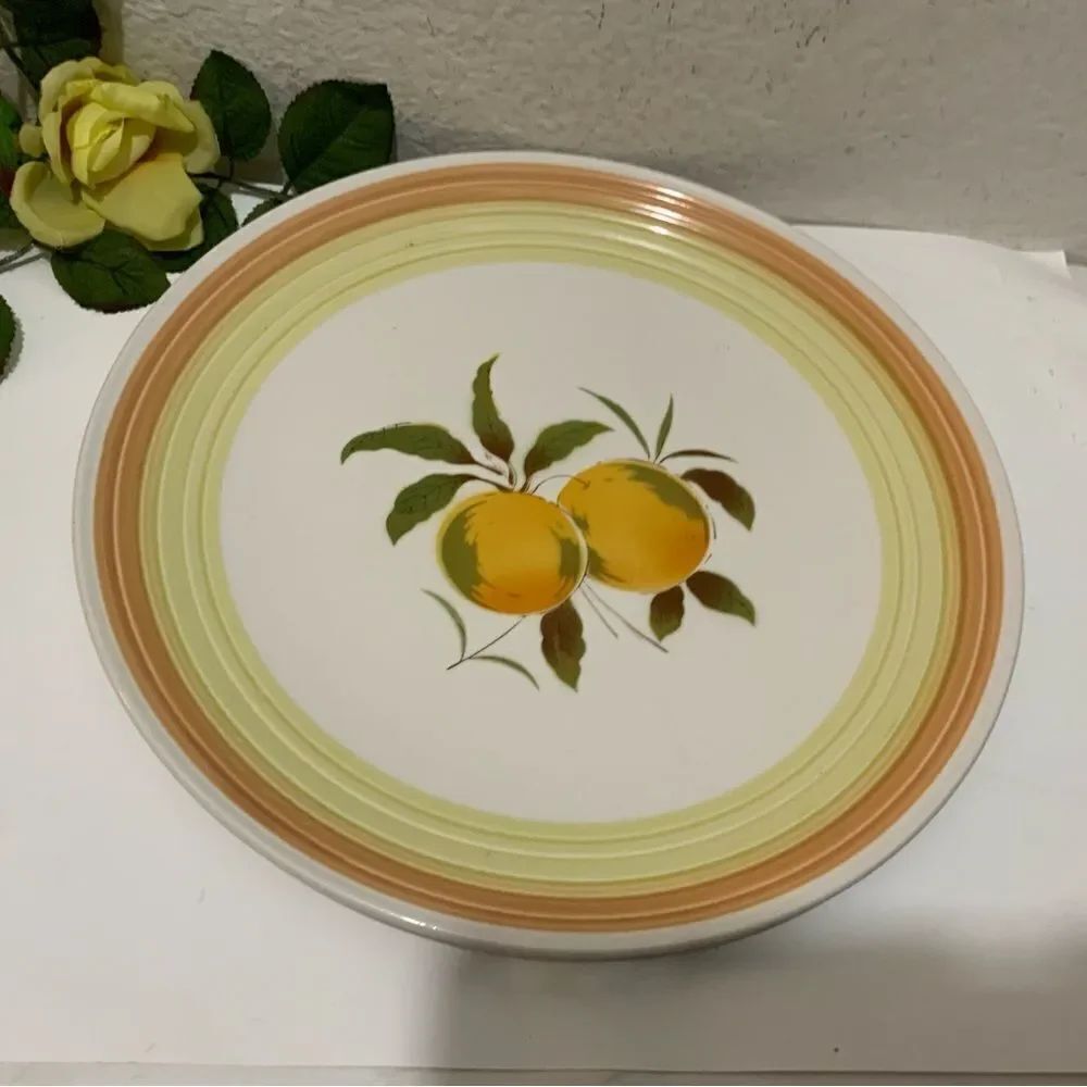 HARMONY HOUSE FINE CHINA TANGERINE 4264 Japan 12 3/8" Round Chop Platter G1